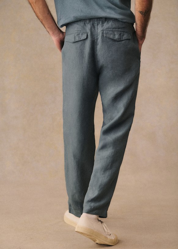激安アウトレット - Blue Steel - pants Linen Shane Linen Sézane - パンツ