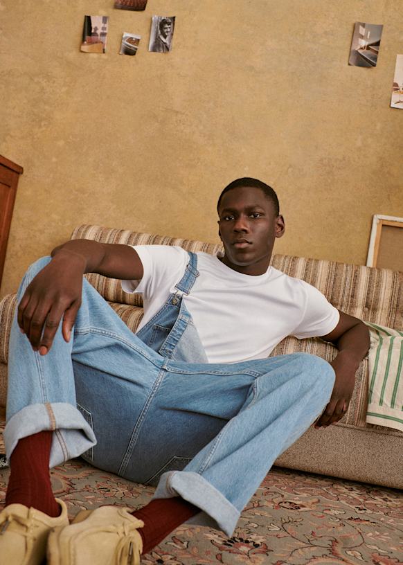 Robby Dungarees - Faded Denim - Organic Cotton - Sézane