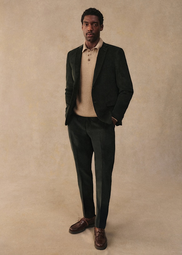 Warren ベロアスーツジャケット - ミッドナイトブルー - コットン - Sézane