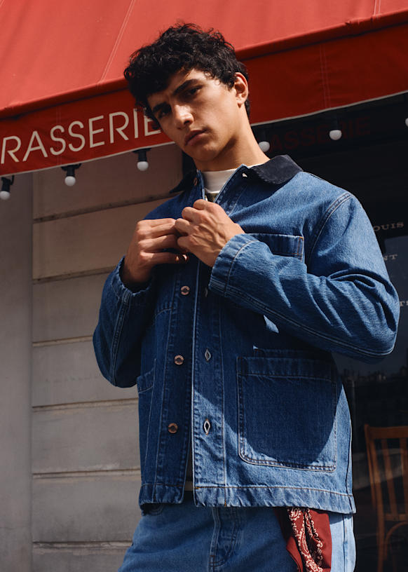Devon Jacket - Blue - Organic cotton - organic textile - Octobre