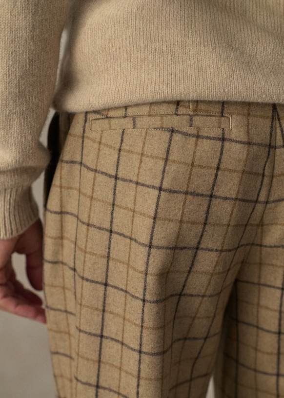 Dusk Elasticated Pants - Grey herringbone - Polyester - Octobre