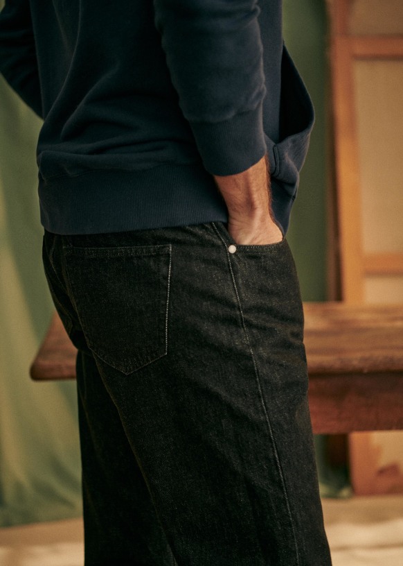 kurt jeans washed black cotton octobre editions