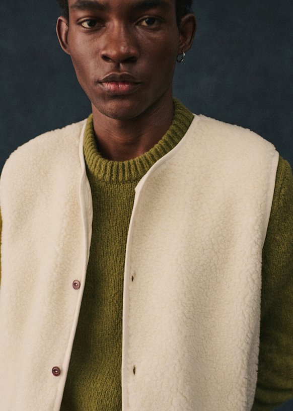 Breno Cardigan - Ecru - Recycled polyester - Octobre Éditions