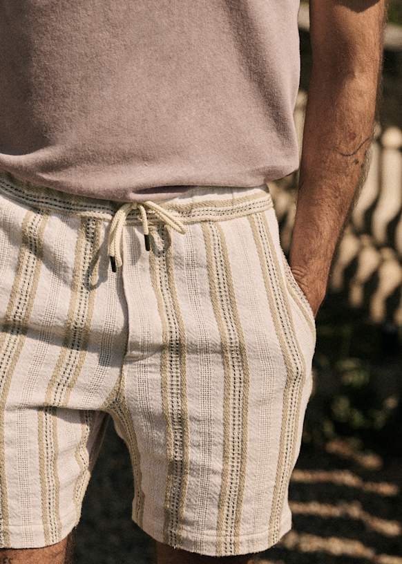 Priam Texturé Short - Navy - Cotton - Sézane