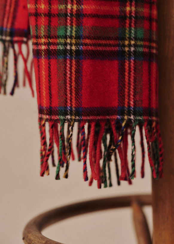 Gosling Scarf - Red tartan - GRS certified recycled wool - Sézane