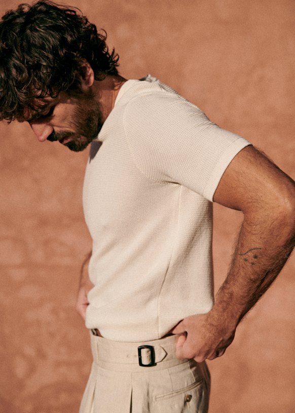 Simeone Mesh T-Shirt - White - Organic cotton - organic textile