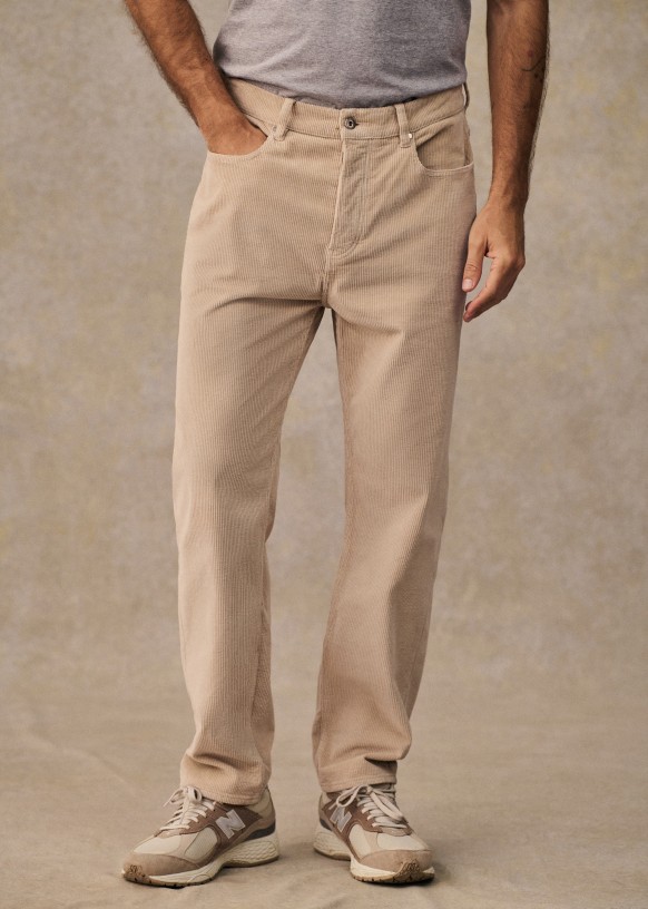 Pantalon Albano Velours Beige Clair Coton Biologique Octobre Editions
