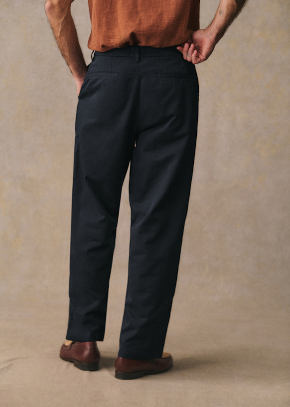 SEZANE ダークネイビー フレアパンツ Trousers, Shop | Sézane