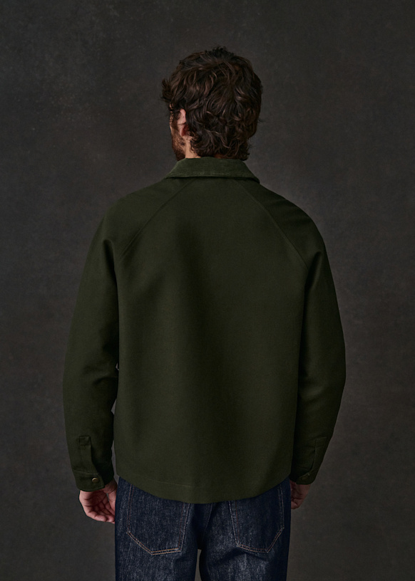 Tarlon Blouson - Olive Green - Cotton - Sézane