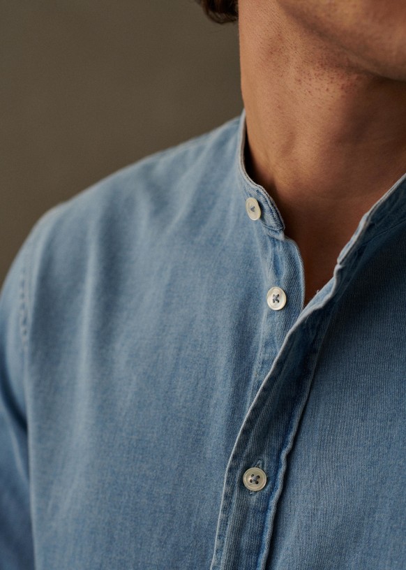 Benny Shirt Blue Oxford Cotton Octobre Editions