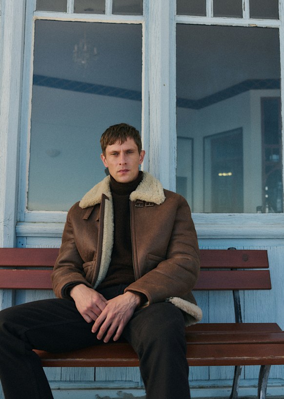 コート Zelvik - ブラウン - シープレザー - Sézane