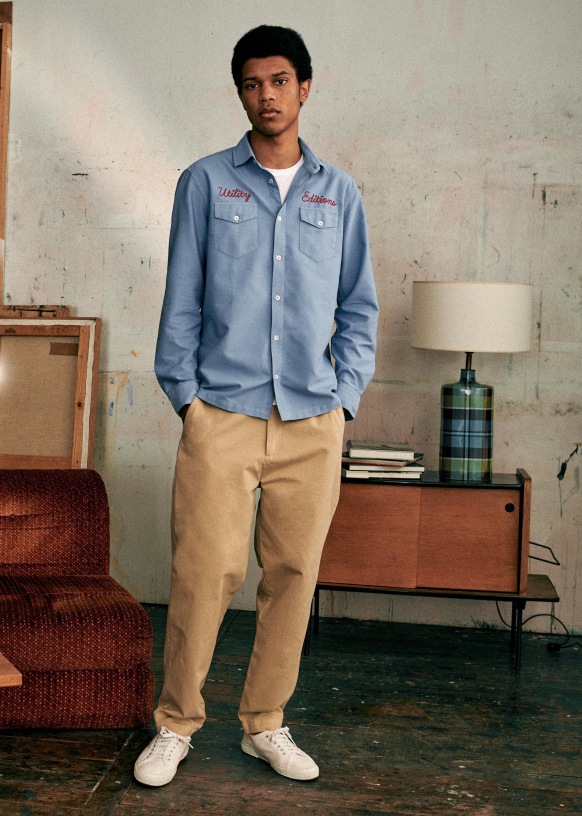 Chemise Boutonnée Bleu Vieilli Akademiks - Taille 2XL - 100% Coton - Neuf Avec étiquettes