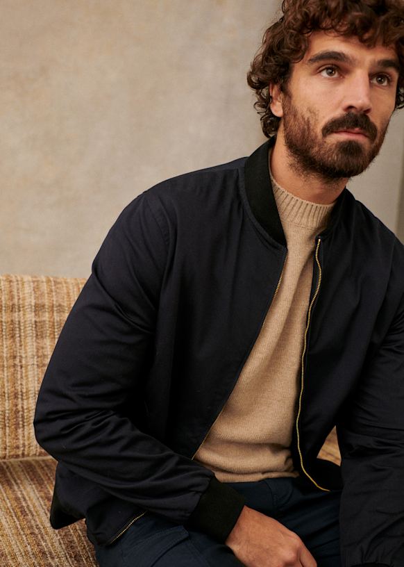 Nelson Jacket - Navy - Wool - Sézane