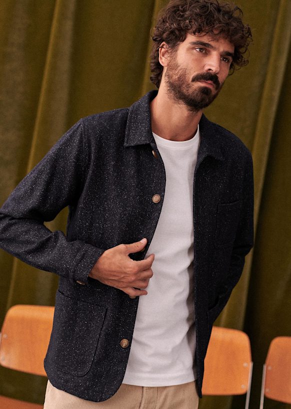 セザンヌ　Auguste ジャケット ネイビー　エクリュ セザンヌ Auguste ジャケット ネイビー エクリュ セザンヌ Auguste