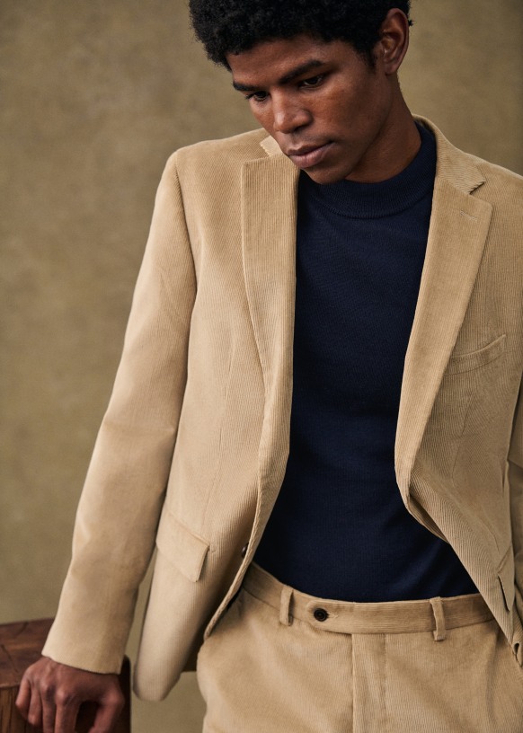 ジャケット NUDE Velvet blazer Double-breasted velvet blazer jacket with gold buttons