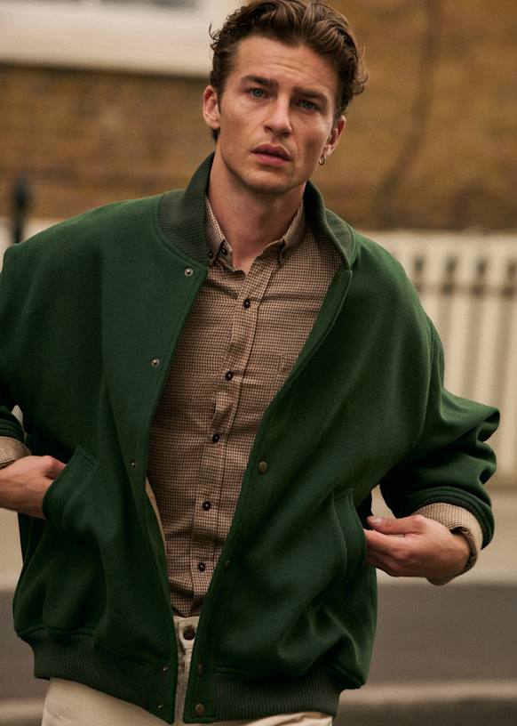 Zephyr Blouson - Green - Wool - Sézane
