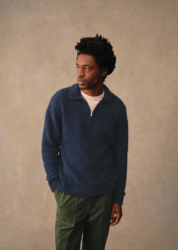 Alric Sweater - Navy - Cotton - Octobre Éditions