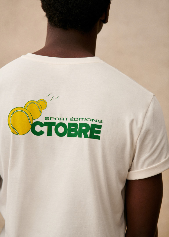 テニス Tシャツ - ホワイト - オーガニックコットン - Sézane