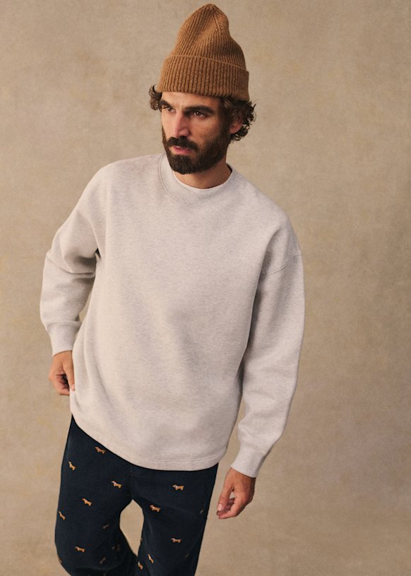 Meadow Sweat-Shirt - Mottled Grey - Organic Cotton - Sézane