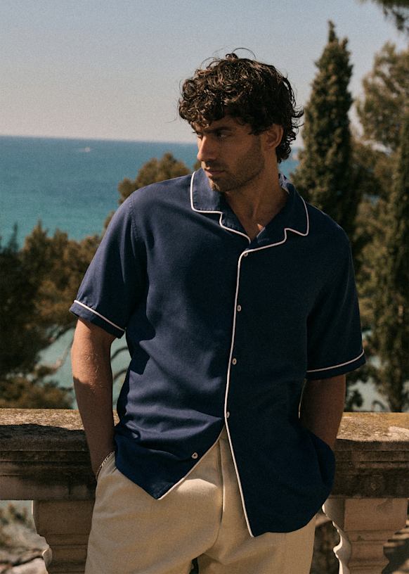 Chemise Helio Marine Blanc