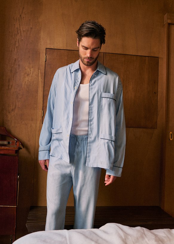Dremi Pyjama - Blue Stripes - Lyocell - Sézane