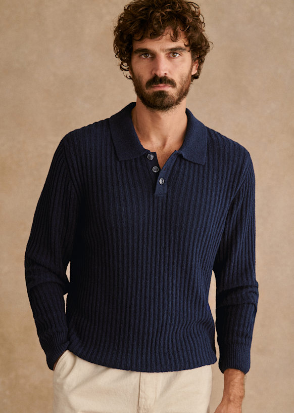 Marco Sweater - Navy - 0rganic cotton - textile made from organic