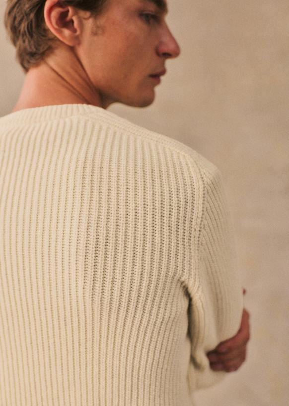 Jamin Sweater - Ecru - Wool - Octobre Éditions