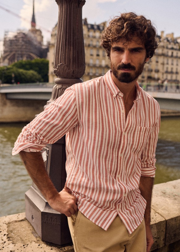 Overhemd Luke Beige Katoen Sézane