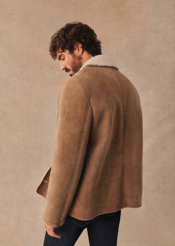 Lomond Coat - Camel - Sheep leather - Sézane