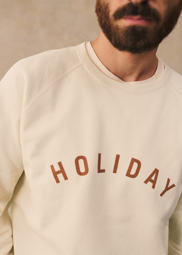 Octobre Editions x Holiday Sweat-Shirt - Chalk / Brown - Organic