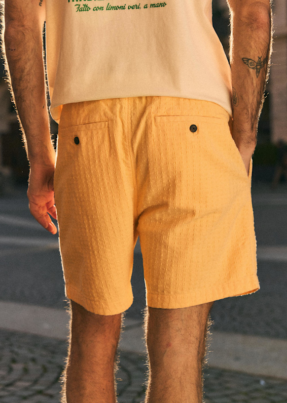 Priam Texturé Short - Navy - Cotton - Sézane
