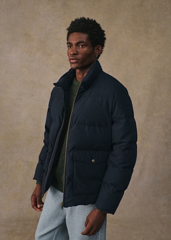 EXPLORER PUFF BLOUSON POLY TAFFETA DICRO Brown Turtle Neck Puffer