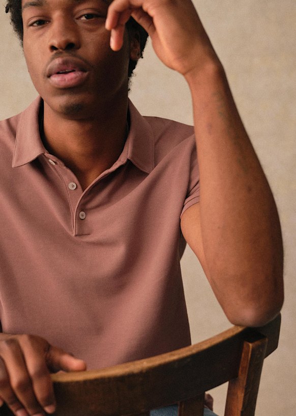 Cross Polo - Dark Green - Organic cotton - organic textile - Sézane