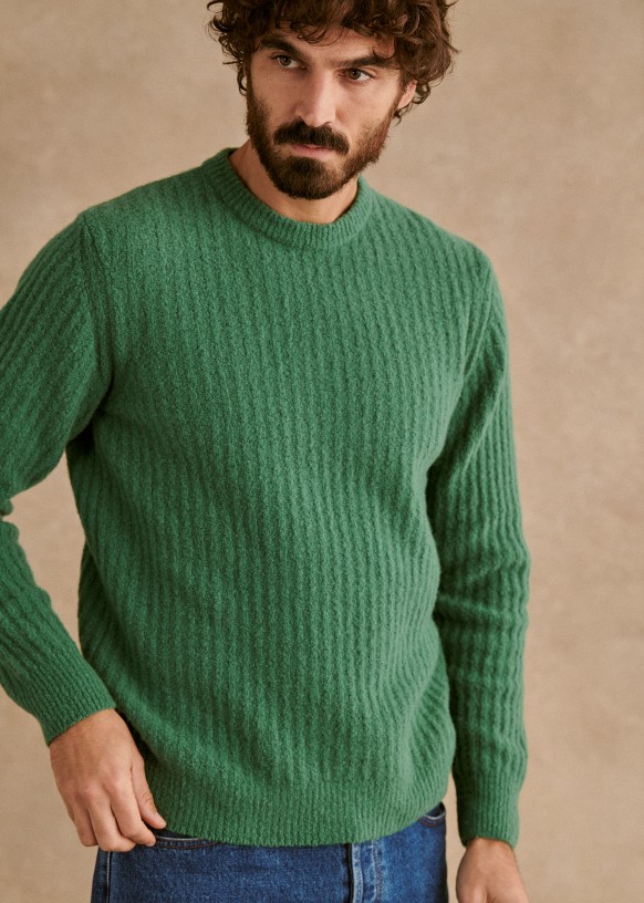 Boucle Knit Bell Sleeve Sweater - SPLASH