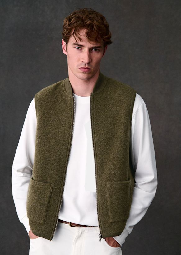 Loran Cardigan - Navy - Wool - Sézane