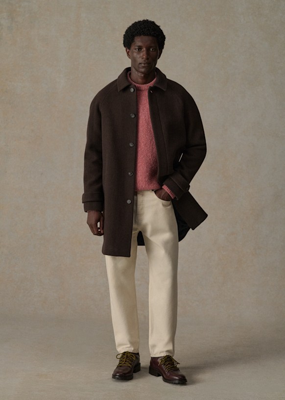 Weldon Coat - Charcoal Grey Speckled - Wool - Sézane
