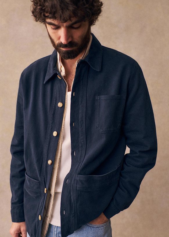 Will Jacket - Navy - Organic cotton - organic textile - Sézane