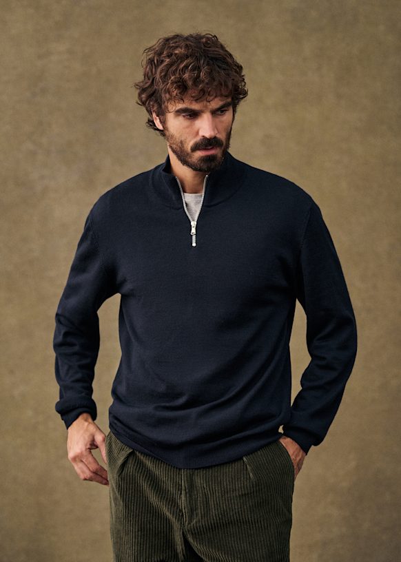 Matthis Sweater - Mottled Grey - Merino Wool - Sézane