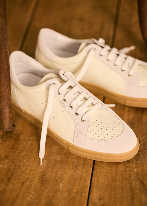 Zapatillas Harper Blanco Gris Piel bovina Sézane