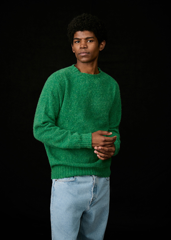 Wesley Sweater - Green - Wool - Octobre Éditions
