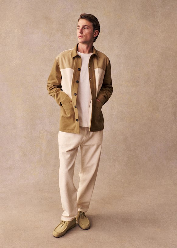 Will Patchwork Jacket - Green - Cotton - Sézane