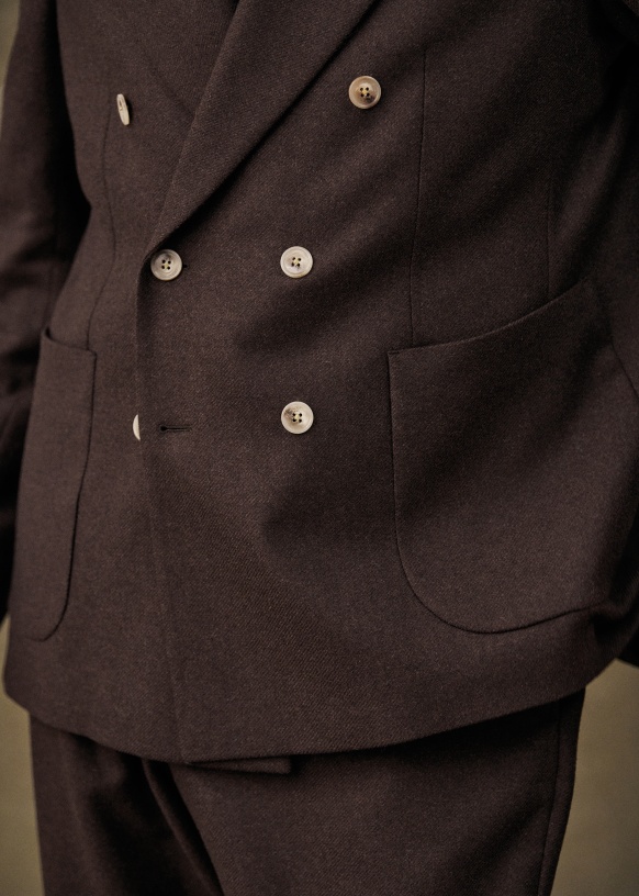 Hampton Suit jacket Brown Wool Sézane