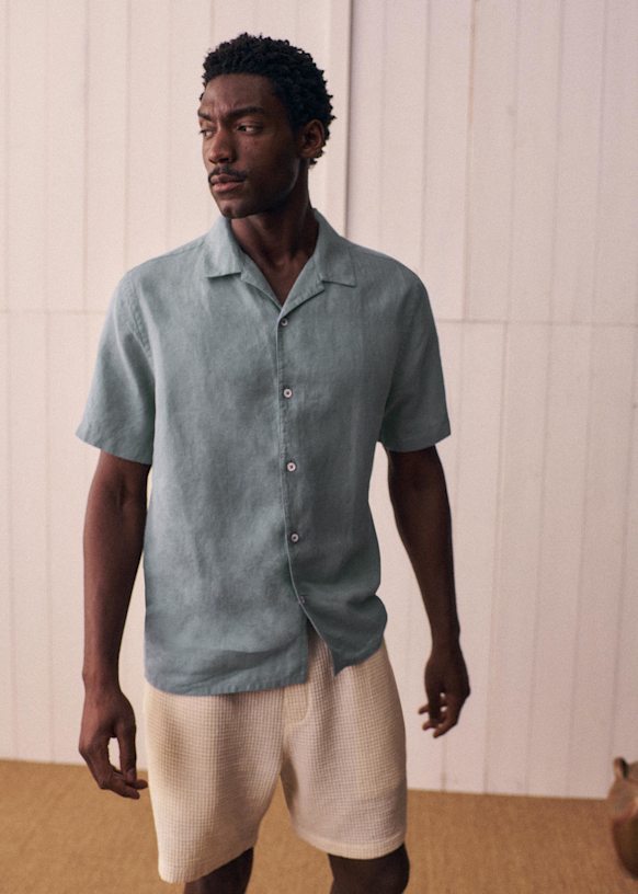 T-shirt boxy col rond en maille - chêne | Tunisie