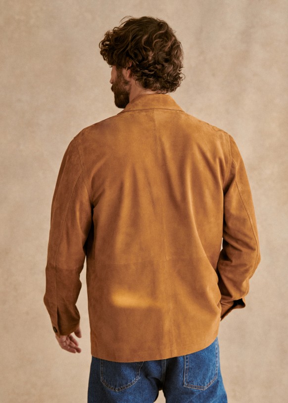 Tim Daim Jacket Steel Blue Goat Leather Octobre Editions