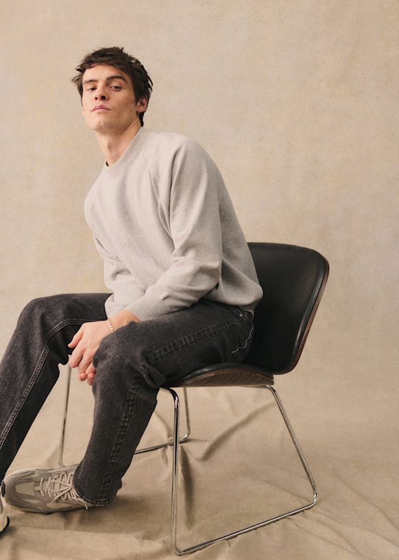 Zayn Sweater - Mottled Grey - Organic cotton - organic