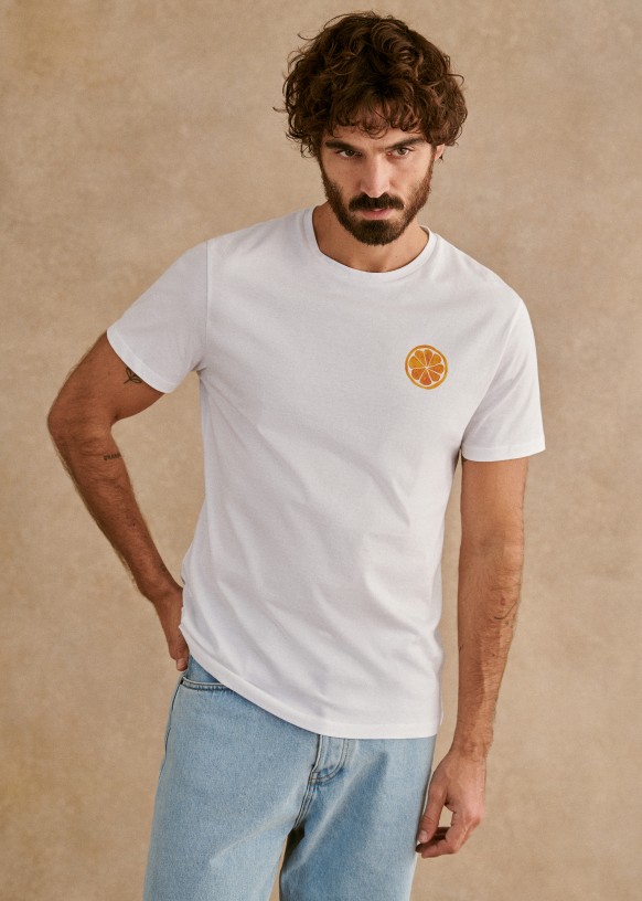 Orange T Shirt White Octobre Editions