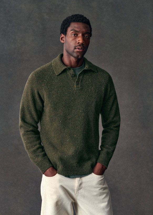 Moreno Sweaters - Olive Green - Merino Wool - Sézane