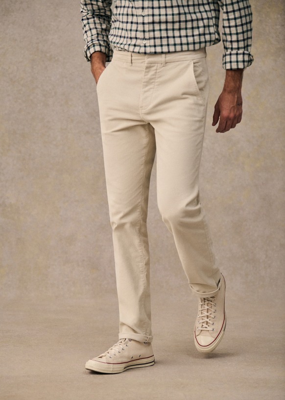 Tom Corduroy Chinos - Off-White - Organic Cotton - Octobre