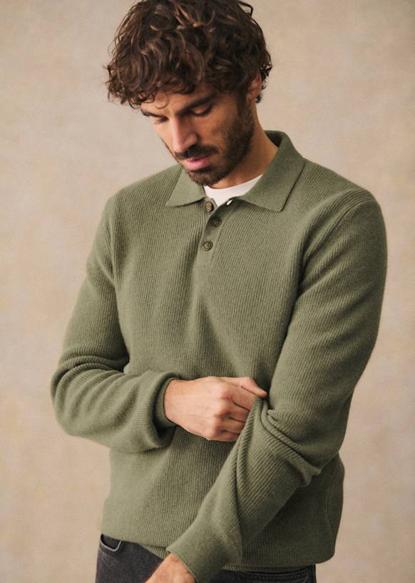 Pull Leopold - Vert - Laine - Octobre Éditions