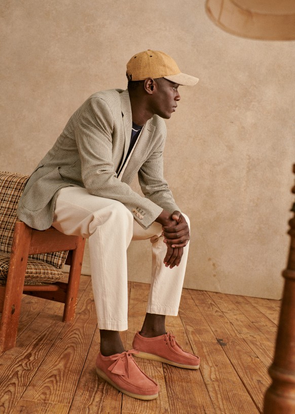 Riddle Jacket Prince of Wales Grey Wool Sézane